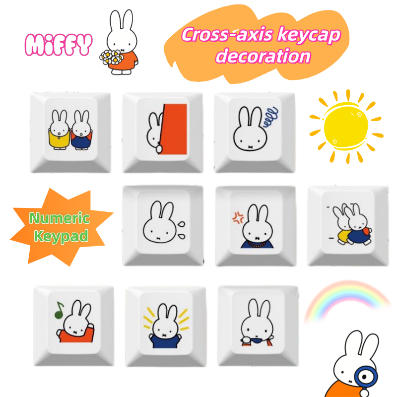 Gaming Keyboard Mechanical - Nouveau keycap Miffy le lapin, motif