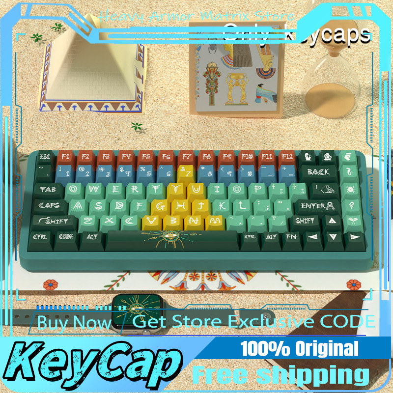 Gaming Keyboard Theme - Capuchons de touches thème pyramides, 138/158