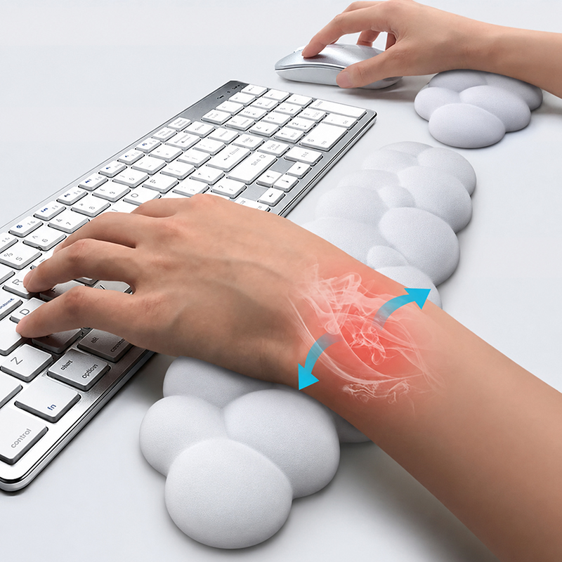 Keyboard Mouse Bundle Gaming - Tapis de souris avec repose-poignet ergonomique,
