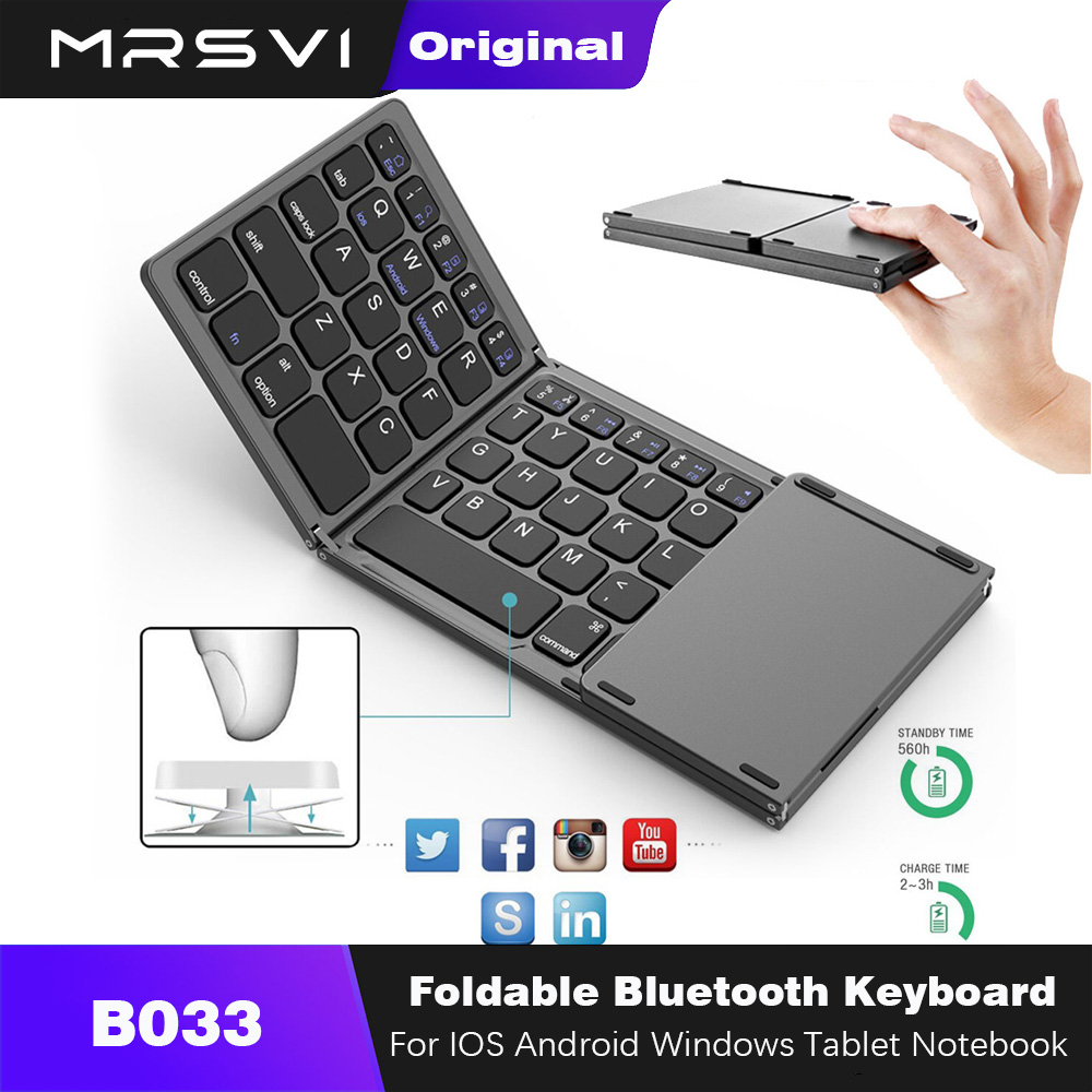 Gaming Keyboard Budget - Clavier Bluetooth pliable MRSVI avec pavé