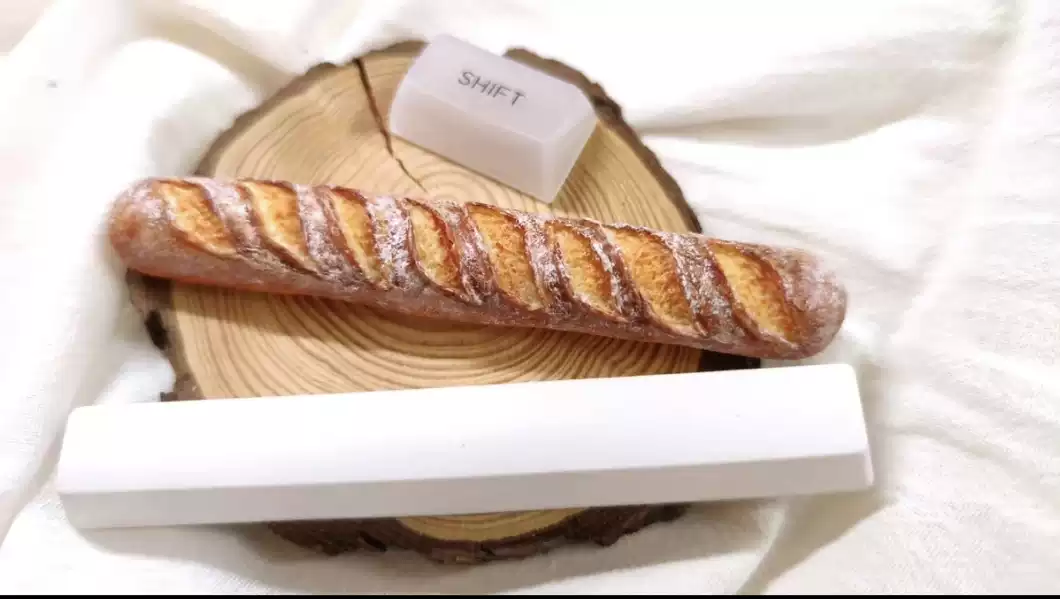 Gaming Keyboard Mechanical - Capuchon de touche Spacebar Baguette Food