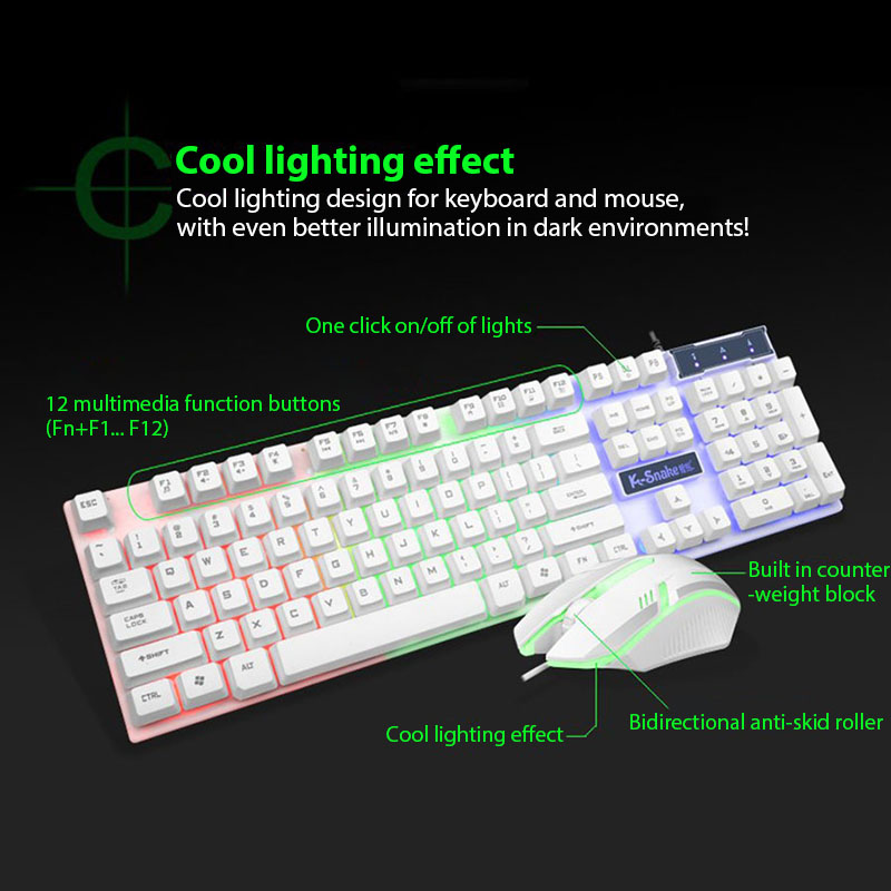 Ensemble clavier et souris KM3 - Gaming Keyboard Mouse Wireless avis et prix