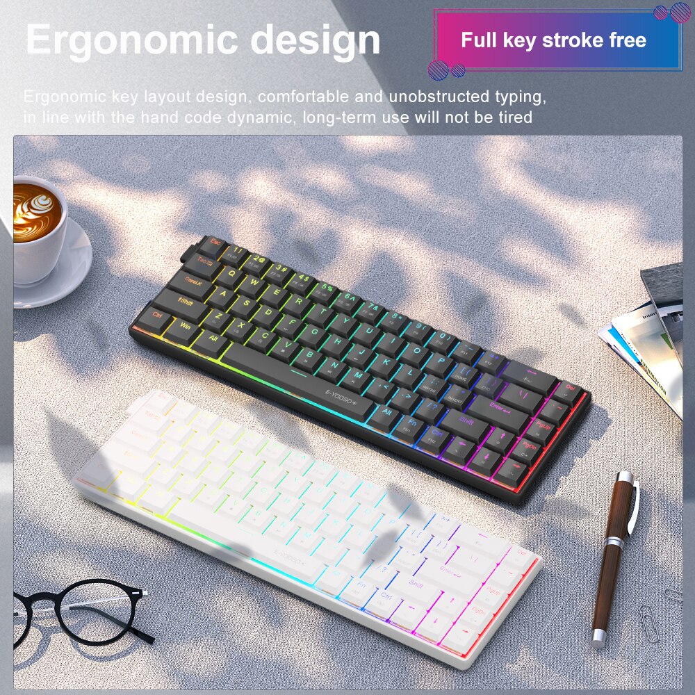E-YOOSO A68 RVB Mini Mince USB - Gaming Keyboard Budget avis et prix
