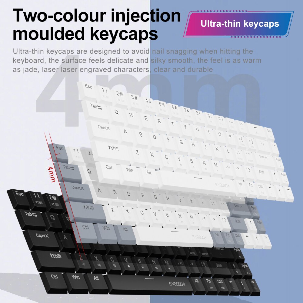 E-YOOSO A68 RVB Mini Mince USB - Gaming Keyboard Budget avis et prix