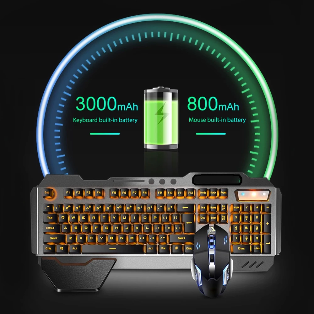 Ensemble clavier et souris san - Gaming Keyboard Mechanical Wireless avis et prix