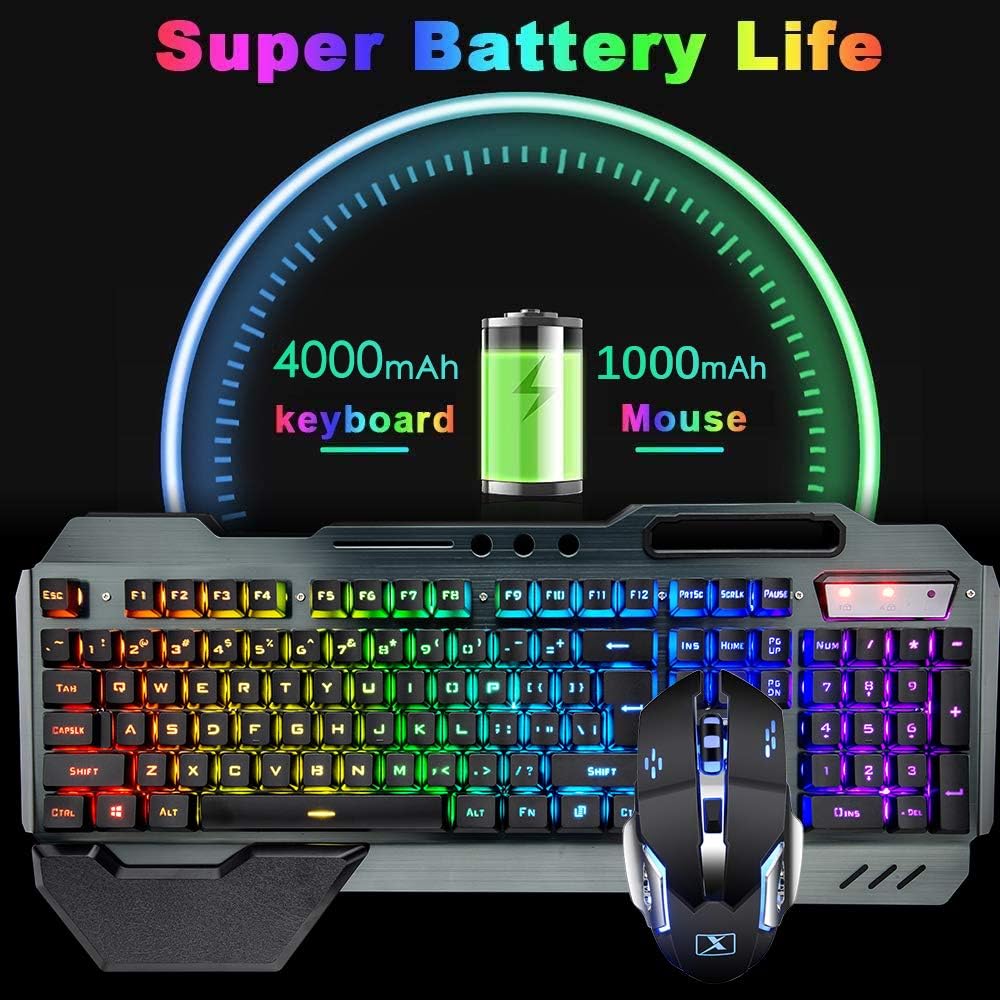 Clavier et souris de jeu sans  - Gaming Keyboard Mechanical Wireless avis et prix
