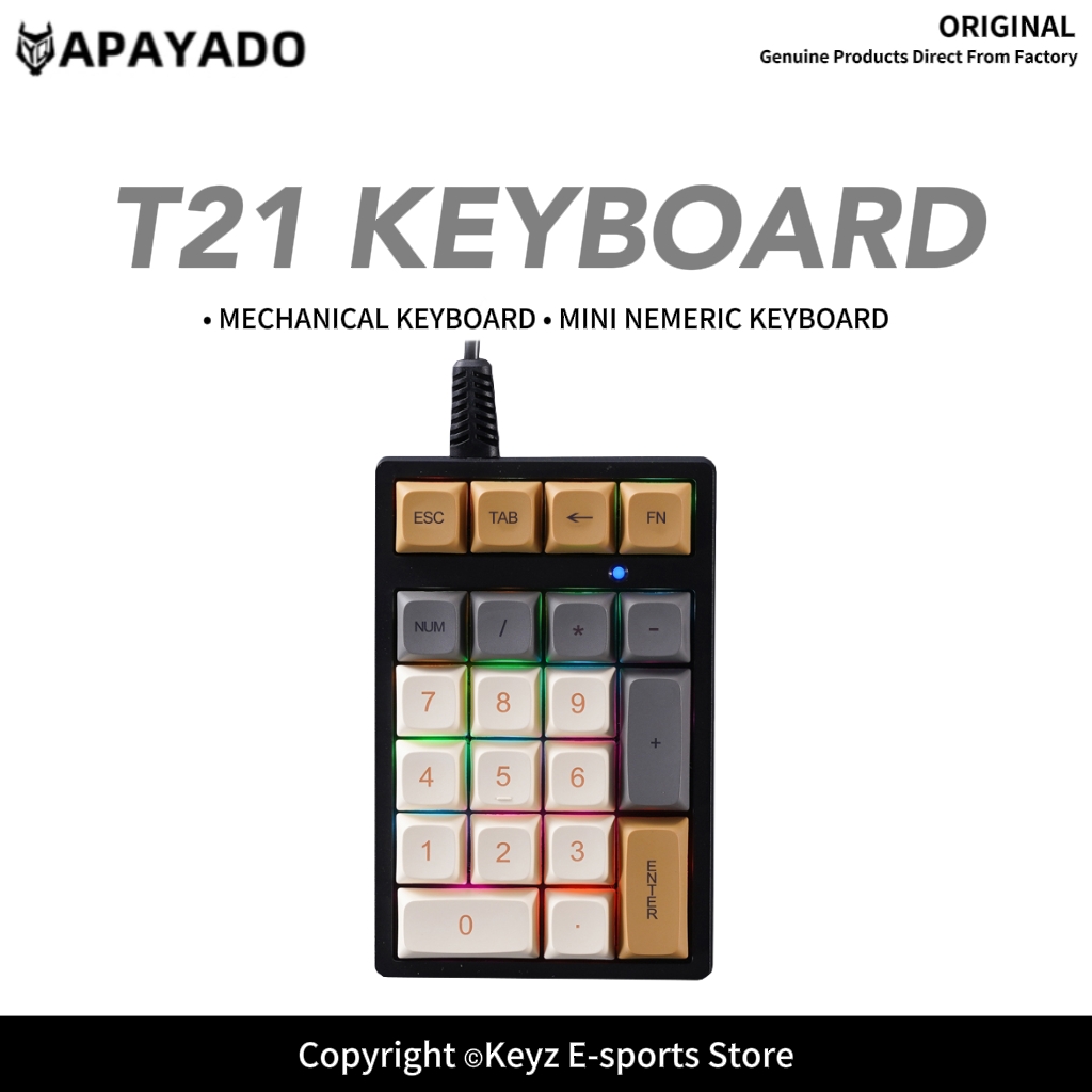 Clavier numérique T21 Mini ave - Keyboard Gaming Blue Switch avis et prix