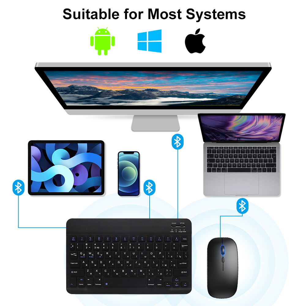 Clavier et souris Bluetooth po - Gaming Keyboard Mechanical Wireless avis et prix