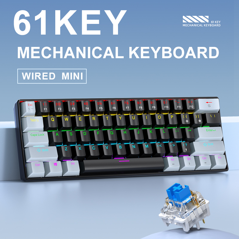APAYADO K61 Mini clavier de je - Keyboard Gaming Blue Switch avis et prix