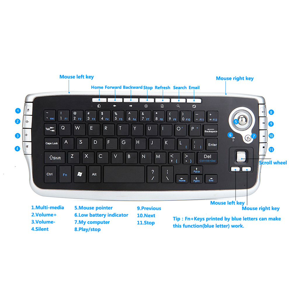 Jomaa clavier Trackball sans f - Gaming Keyboard Budget avis et prix