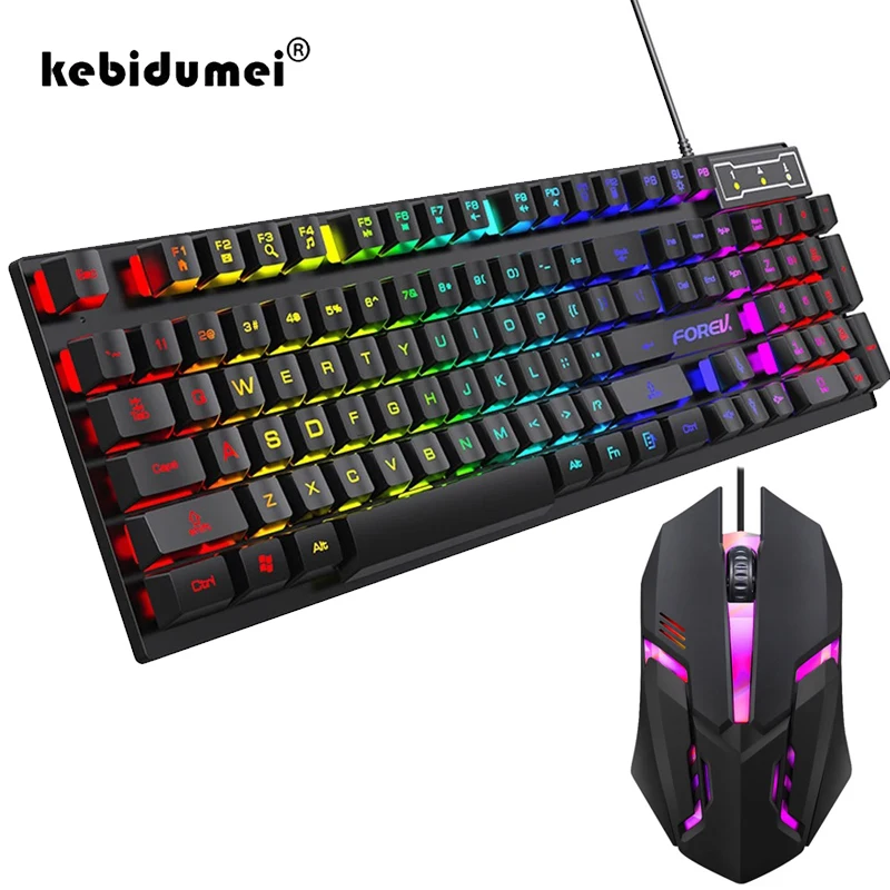 Clavier mécanique rétroéclairé - Keyboard Mouse Bundle Gaming avis et prix
