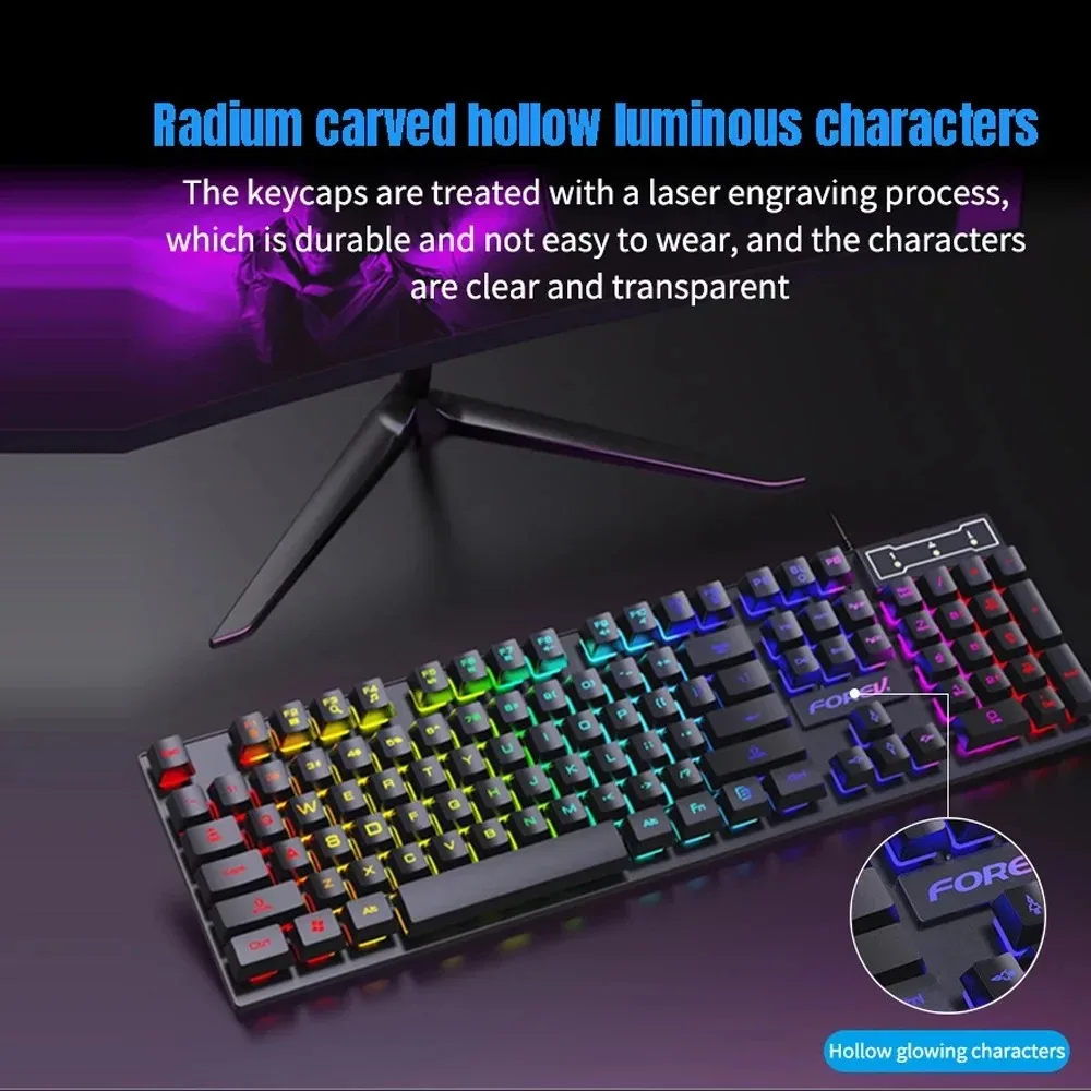 Clavier mécanique rétroéclairé - Keyboard Mouse Bundle Gaming avis et prix