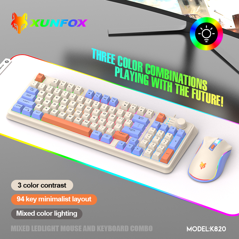 K820 USB filaire jeu clavier s - Gaming Keyboard Mouse Wireless avis et prix