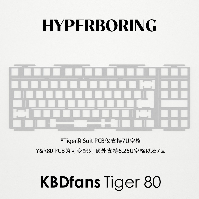 HYPERBORING Tiger80 – Plaque d - Gaming Keyboard Ergonomics avis et prix