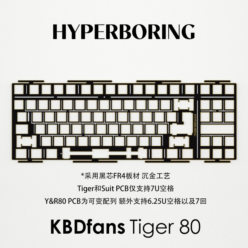 HYPERBORING Tiger80 – Plaque d - Gaming Keyboard Ergonomics avis et prix