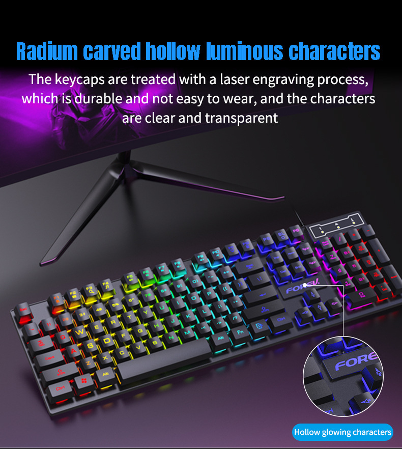 Clavier mécanique rétroéclairé - Keyboard Mouse Bundle Gaming avis et prix