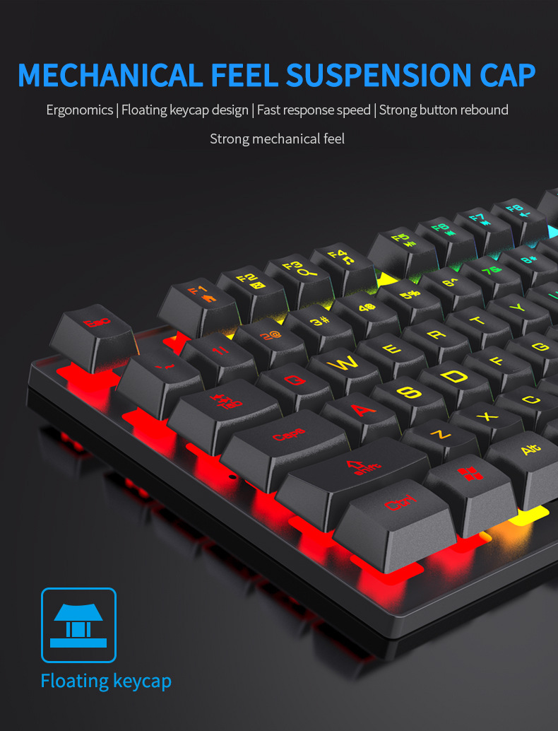 Clavier mécanique rétroéclairé - Keyboard Mouse Bundle Gaming avis et prix